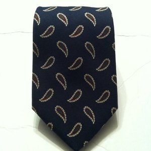 BROOKS BROTHERS MENS NEW DARK NAVY 100%SILK NECK TIE WIDTH: 3 1/2"